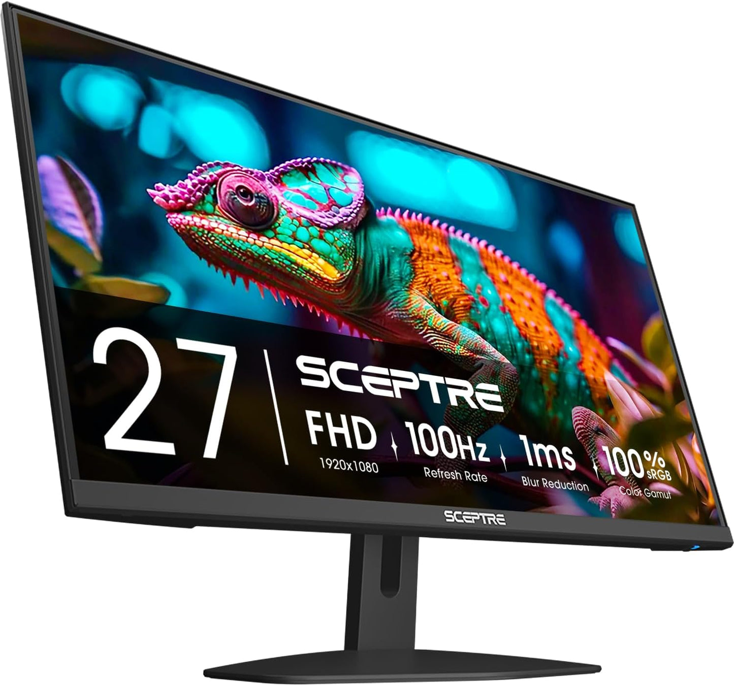 New 27-Inch Gaming Monitor 100Hz 1Ms Displayport HDMI X2 100% Srgb AMD Freesync Build-In Speakers, Eye Care Frameless Machine Black 2024 (E275W-FW100T)
