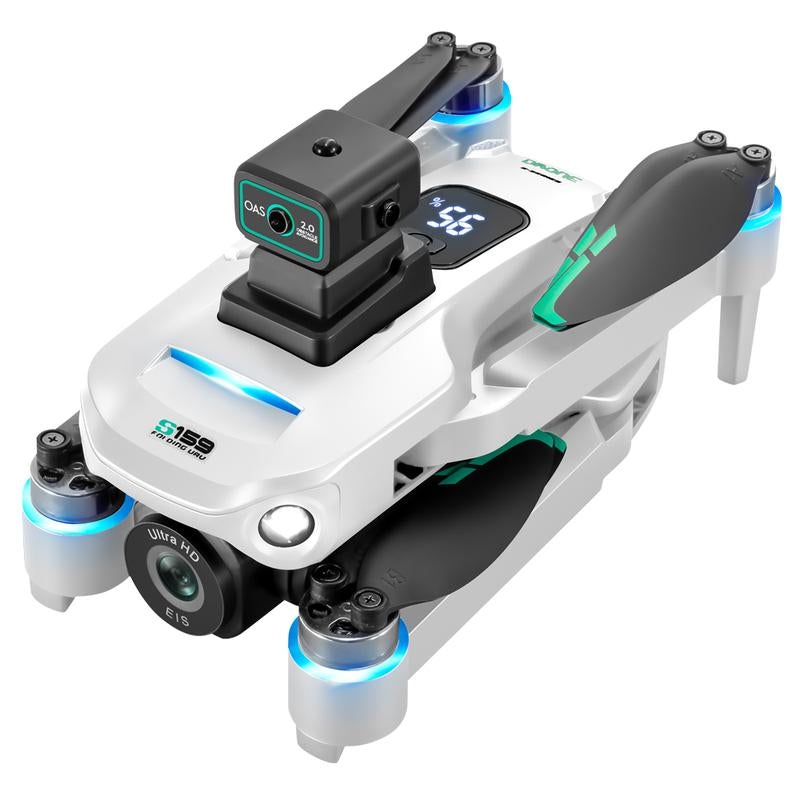 5G GPS Drone with Four-Sided Obstacle Avoidance, Optical Flow Positioning, Long Battery Life & Screen Remote Controller for Intelligent Outdoor Use Camera White