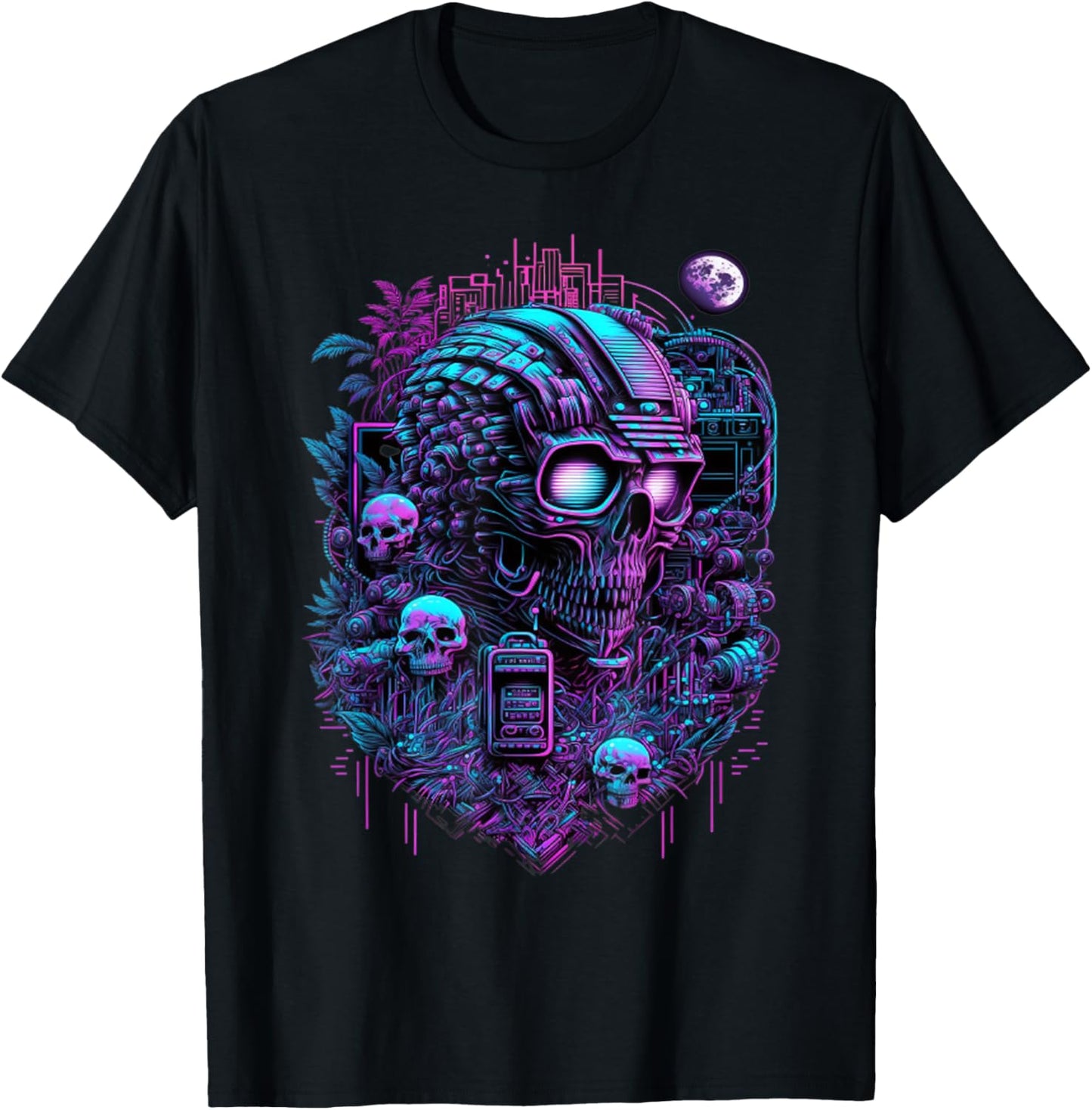 Vaporwave Aesthetic Futuristic Cybertronic Robot T-Shirt