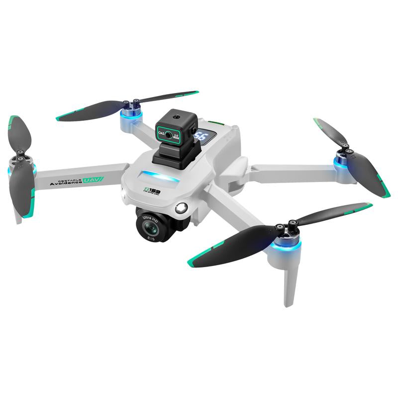 5G GPS Drone with Four-Sided Obstacle Avoidance, Optical Flow Positioning, Long Battery Life & Screen Remote Controller for Intelligent Outdoor Use Camera White