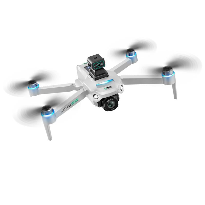 5G GPS Drone with Four-Sided Obstacle Avoidance, Optical Flow Positioning, Long Battery Life & Screen Remote Controller for Intelligent Outdoor Use Camera White