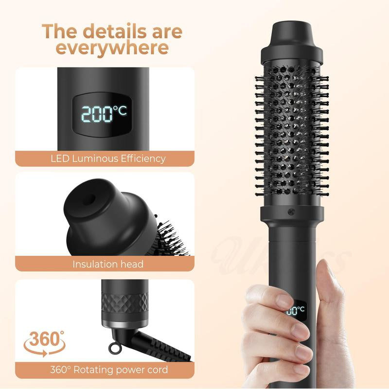 Hair Curling Brush, Thermal Brush, Ceramic Tourmaline Curling Comb, Hair Styling Tool for Home & Travel, Hair Styling Tools