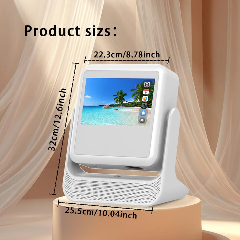 Projector 4K Ultra Hd, Support Native 1080P, Auto Focus and Obstacle Avoidance,8 Inch Touch Tablet, HD, Smart Projector, Android 12, Gimbal Base Speaker, Wifi 6, 180° Rotation, Suitable for Home Use, Home Projector, Gaming Projector, Movies and Gifts.