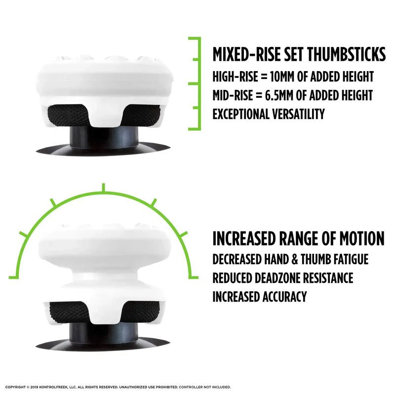FPS Freek Performance Thumbsticks FPS Freek Inferno for PS5/PS4 for XBOX Controller Thumb Grips,Precise Control,Black/White/Purple/Red,Gaming Controller Accessory, Joypad Console